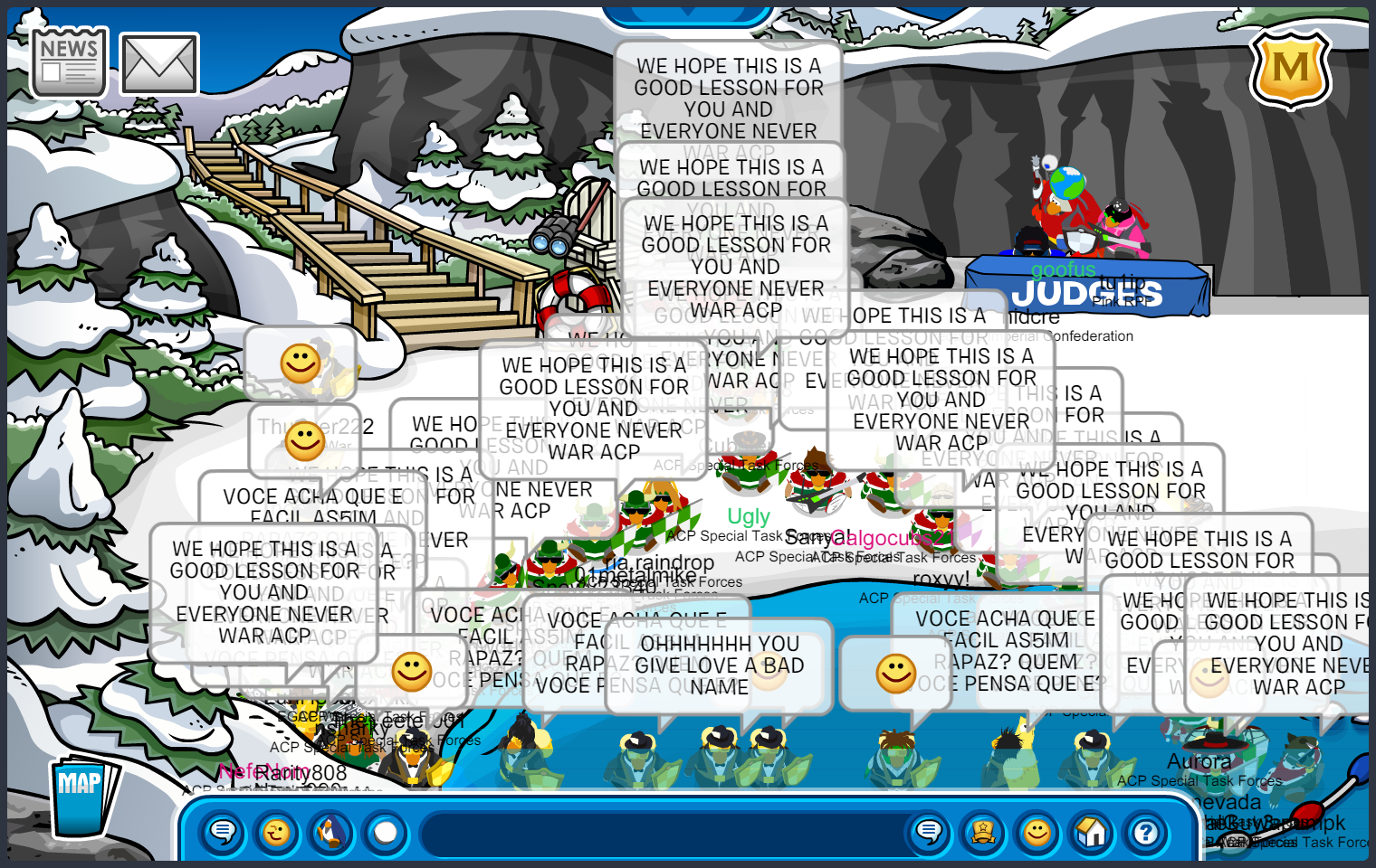 Elite Guardians invasion of Fjord against the Army of Club Penguin