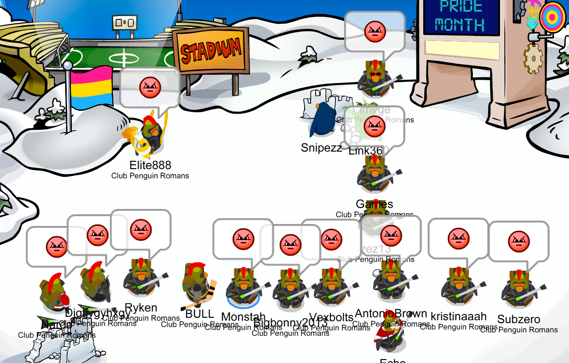 The Romans in an UT formation