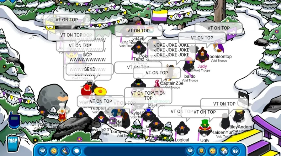Void Troops at The Forst in a scattered form using the word tactic 'VT ON TOP'